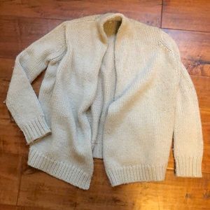 Joie Heather Oatmeal Brunone Chunky Knit Cardigan